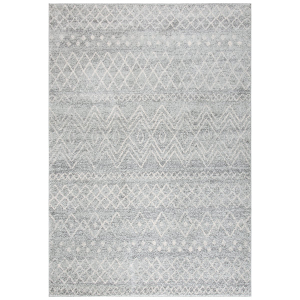 Fernleaf Wimbledon Looped Silver Rug Wayfair.co.uk